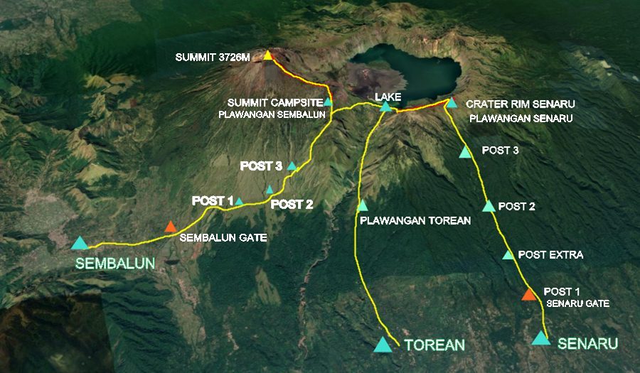 Map Gunung Rinjani