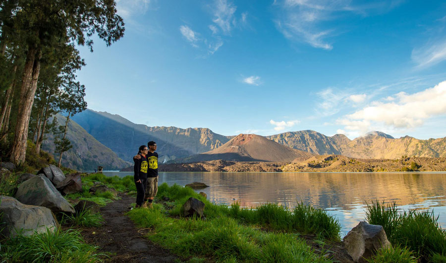 Lake Segara Anak an altitude 2004 meter of Mount Rinjani