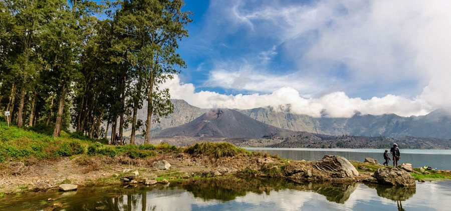 Lake Segara Anak an altitude 2004 meter of Mount Rinjani