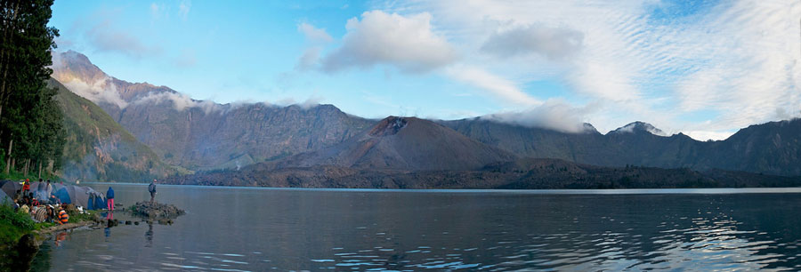 Lake Segara Anak an altitude 2004 meter of Mount Rinjani