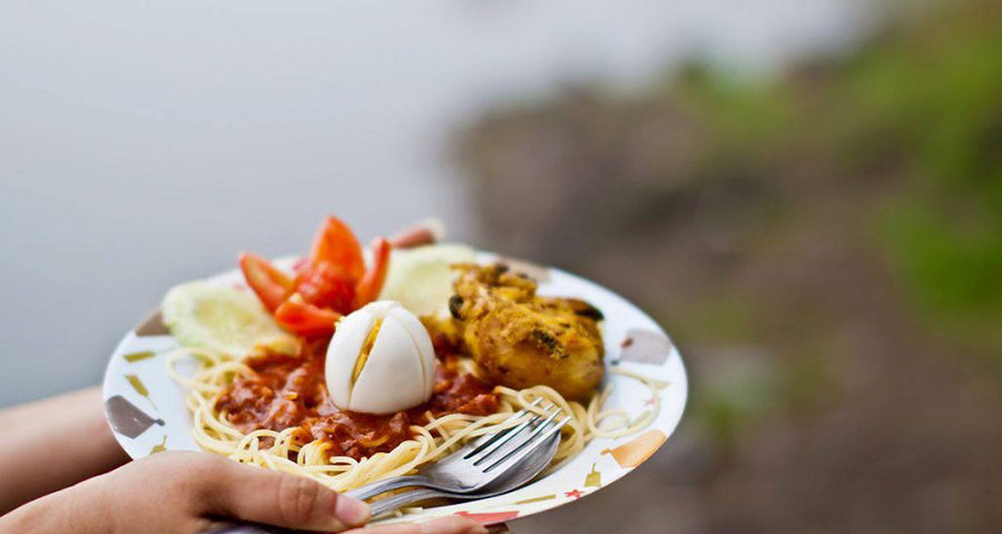 Daily meals Spaghetti Mount Rinjani